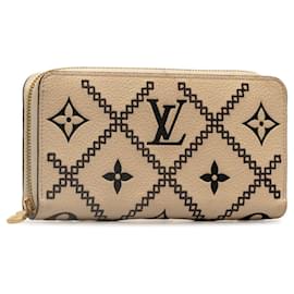 Louis Vuitton-Louis Vuitton Monogram Empreinte Zippy Wallet-Beige,Monogram