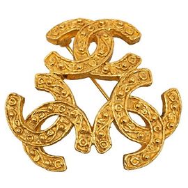 Spilla Tripla Coco Mark di Chanel D'oro
