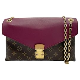Louis Vuitton-Louis Vuitton Monogram Pallas Chain Shoulder Bag-Dark purple