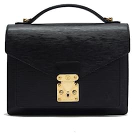 Louis Vuitton-Louis Vuitton Epi Monceau Handbag Noir-Black