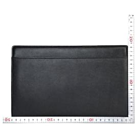 Burberry-Burberry Black Leather Clutch Bag-Black