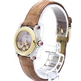 Chopard-Chopard Happy Sport Diamond 18K Gold Steel Watch-Other