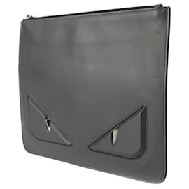 Fendi-Sac Pouch Fendi Monstre Œil Bugs-Marron