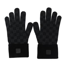 Louis Vuitton Neo Petit Damier Handschuhe Braun Schwarz Damier ebene