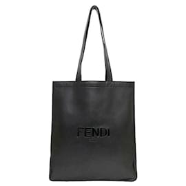 Fendi-Fendi 7VA538 Women's Leather Tote Bag-Black