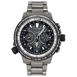 Citizens of Humanity-Citizen Promaster Solar Titanium Men's Watch-Black,White,Blue