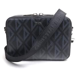 Christian Dior-Christian Dior CD Diamond Shoulder Bag-Black
