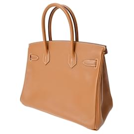 Hermès-Hermes Birkin 30 Handbag in Gold Epsom Leather-Golden