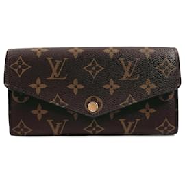 Louis Vuitton-Louis Vuitton Portefeuille Sarah Long Wallet-Brown,Red