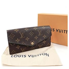 Louis Vuitton-Louis Vuitton Portefeuille Sarah Long Wallet-Brown,Red