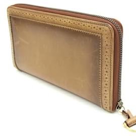 Gucci-Gucci Brown Leather Long Wallet-Brown