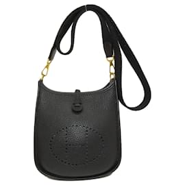 Hermès-Hermes Evelyn TPM Black Shoulder Bag-Black