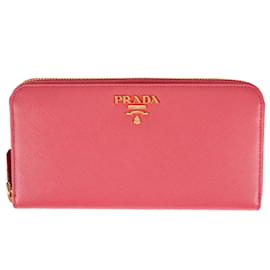 Cartera larga Prada Saffiano en rosa Rosa