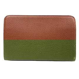 Burberry-Burberry Brown Leather Clutch Bag-Brown