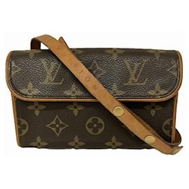 Louis Vuitton-Sac Pochette Florentine M51855 Monogram Louis Vuitton-Marron