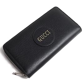 Gucci-Gucci Black Leather Long Wallet-Black