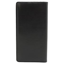Louis Vuitton-Louis Vuitton Portefeuille Brazza Men's Long Wallet-Black