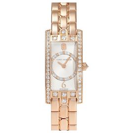 Reloj Harry Winston Avenue C Art Deco con esfera plateada Otro