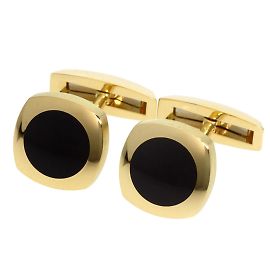Abotoaduras de ônix Chaumet em ouro amarelo 18K Outro