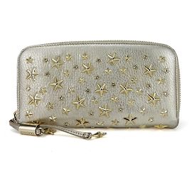 Jimmy Choo Long Wallet in Champagne Gold Golden