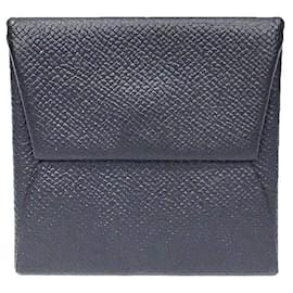 Hermès-Hermes Bastia Coin Case in Black Epsom Leather-Black