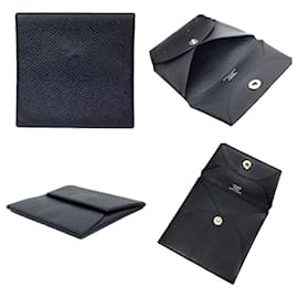 Hermès-Hermes Bastia Coin Case in Black Epsom Leather-Black