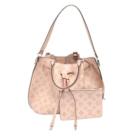 Louis Vuitton-Sac à main en cuir Mahina rose Louis Vuitton-Rose