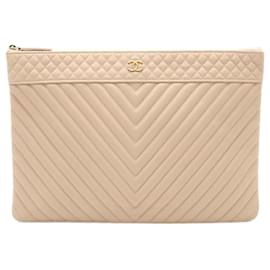 Chanel-Pochette Chanel Chevron V-Stitch-Rose