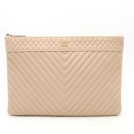 Chanel-Pochette Chanel Chevron V-Stitch-Rose