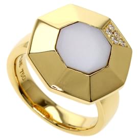 Céline-Celine Octagon Diamond Ring in 18K Yellow Gold-Golden