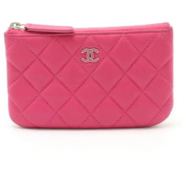 Chanel-Pochette à pièces Chanel Matelassé Coco Mark-Rose