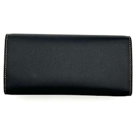 Alexander Mcqueen-Alexander McQueen Chain Wallet Long Skull Leather-Black