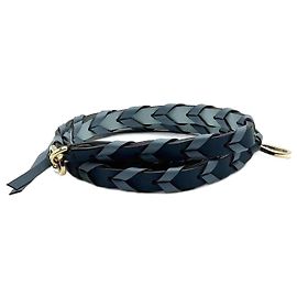 Loewe Braided Leather Shoulder Strap Blue
