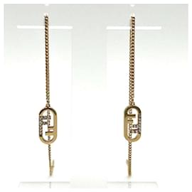 Fendi-FENDI Women's Chain Earrings Orlock FF-Golden