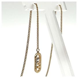 Fendi-FENDI Women's Chain Earrings Orlock FF-Golden