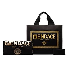 Fendi-FENDACE La Medusa Tote Bag-Black