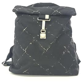 Chanel-Chanel Old Travel Line Black Backpack-Black
