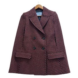 Poncho de lã vermelha e angorá Prada Vermelho
