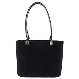 Salvatore Ferragamo Suede Handbag Black