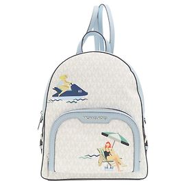 Michael Kors Resort Motif Backpack White Light blue