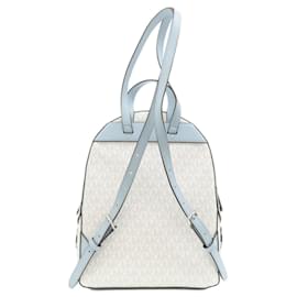 Michael Kors-Michael Kors Resort Motif Backpack-White,Light blue