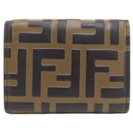Fendi-Fendi Zucca Bi-Fold Wallet-Brown