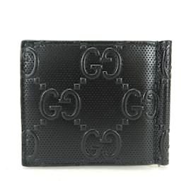 Gucci-Gucci GG Embossed Black Money Clip-Black