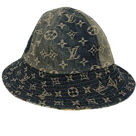 Louis Vuitton Blue Denim Bucket Hat Blue