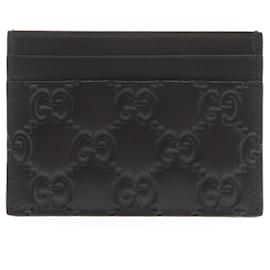 Gucci-Gucci 233166 GG Shima Business Card Holder-Black
