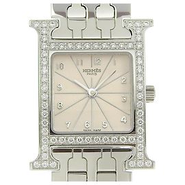 Hermès Reloj H Hermes con bisel de diamantes Otro