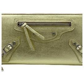 Portafoglio lungo con zip rotondo classico Balenciaga D'oro