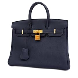 Hermès-Hermes Birkin 25 Handbag in Blue Nuit-Blue