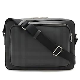 Burberry-Burberry Checked Shoulder Bag-Brown,Black