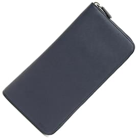 Prada-Prada Navy Leather Long Wallet-Navy blue